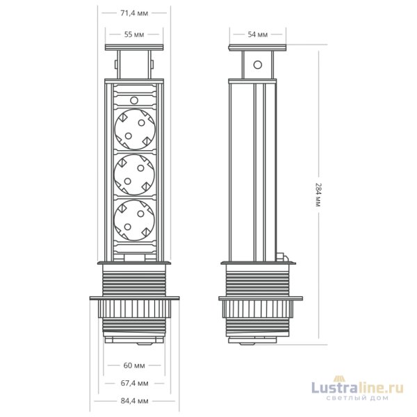 Блок розеток 105S Mebax 00-00000835