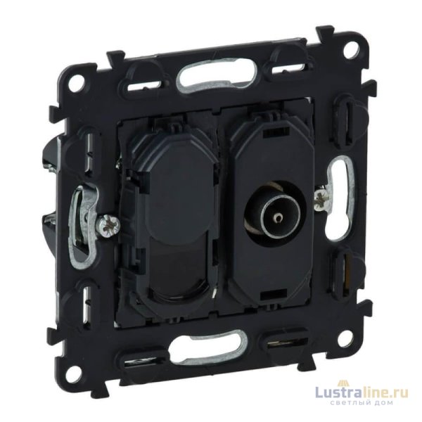 Розетка TV-+ RJ45 Legrand Valena Мех In Matic c топологией звезда 753055