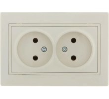 Розетка двойная б/з Lezard Mira 701-0303-128B