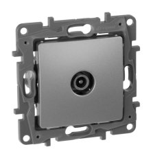 Розетка TV оконечная Legrand Etika алюминий 672465