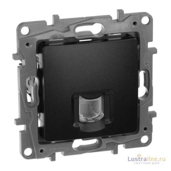 Розетка телефонная RJ11 Legrand Etika антрацит 672640