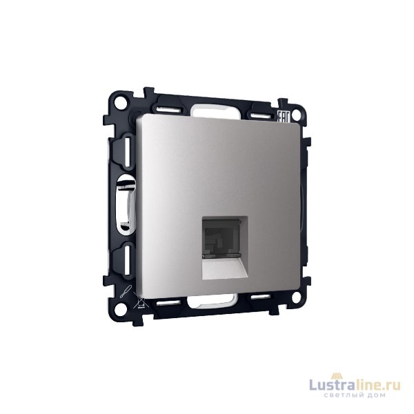 Комплект механизма компьютерной розетки RJ-45(8P8C) CAT6 со шторкой Ambrella Volt Alfa MA512010