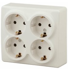 Розетка 2P+E Schuko со шторками Эра 11-2211-02 Б0020710