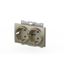 Розетка двухместная с заземлением ELBI Zena Vega 609-011400-907