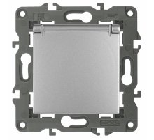 Розетка 2P+E Schuko со шторками с крышкой Эра 14-2103-03 Б0034280