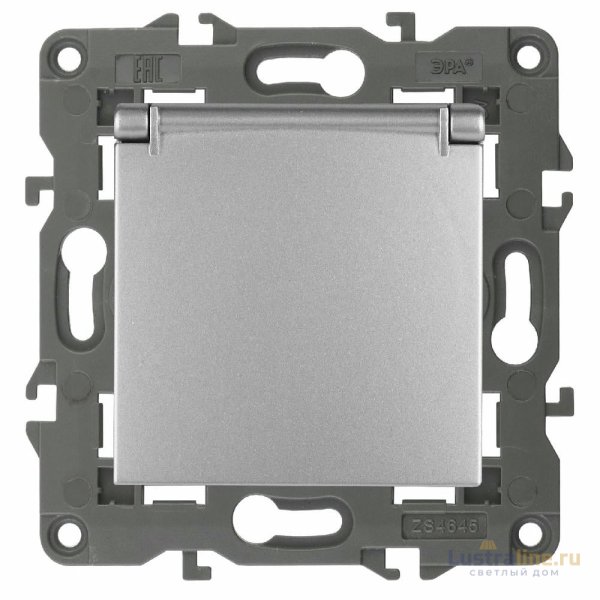 Розетка 2P+E Schuko со шторками с крышкой Эра 14-2103-03 Б0034280