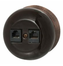 Розетка RJ45 информационная двойная Bironi Фаберже B2-302-020/18