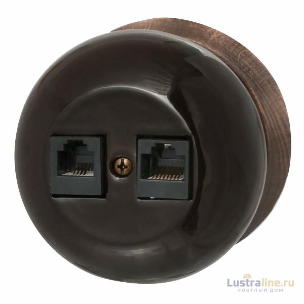 Розетка RJ45 информационная двойная Bironi Фаберже B2-302-020/18