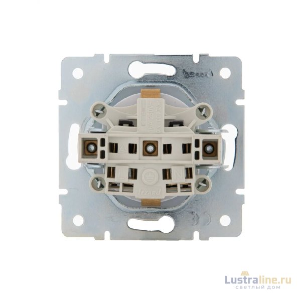 Розетка с/з с крышкой Lezard Karina 707-0288-123B