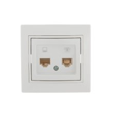Розетка компьютер+телефон Lezard Mira 701-0202-143