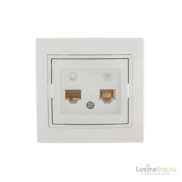 Розетка компьютер+телефон Lezard Mira 701-0202-143