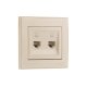 Розетка компьютерная двойная Lezard Rain 703-3030-141