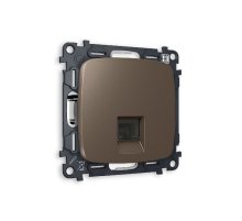 Комплект механизма телефонной розетки RJ-11(4P4C) со шторкой Ambrella Volt Omega MO642030