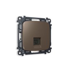 Комплект механизма телефонной розетки RJ-11(4P4C) со шторкой Ambrella Volt Omega MO642030