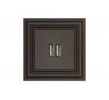 Розетка 2 usb Liregus Retro 29-016