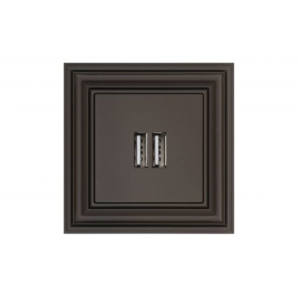 Розетка 2 usb Liregus Retro 29-016