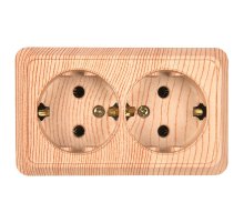 Розетка двойная 2П+3 General Альфа 477041