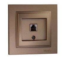 Розетка телефонная Rj45 Cat3 Mono Electric Despina бронза 102-232305-124