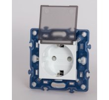 Розетка с крышкой, заземлением и защитой от детей ELBI Moda Vox 611-040232-218