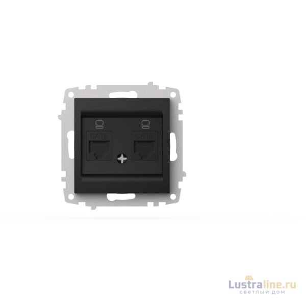 Розетка компьютерная двухместная ( Cat 6) ELBI Zena Vega 609-014800-248