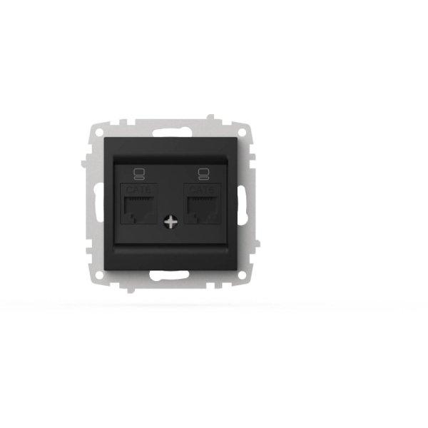 Розетка компьютерная двухместная ( Cat 6) ELBI Zena Vega 609-014800-248