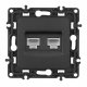 Розетка RJ45 Arte Milano 217.45-2.black