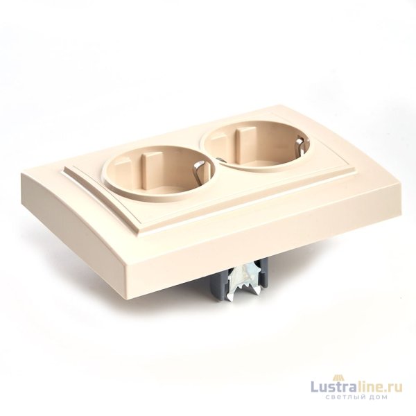 Розетка 2-местная Stekker PST16-9014-02 с защитной шторкой 39240