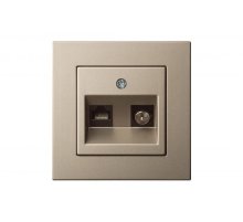 Розетка телевизионная и компьютерная (TV+Rj45) Liregus Epsilon 28-315