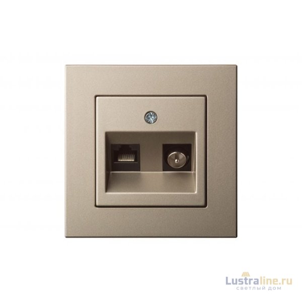 Розетка телевизионная и компьютерная (TV+Rj45) Liregus Epsilon 28-315
