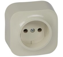 Розетка 2К Legrand Quteo 16A 250V б/з слоновая кость 782240