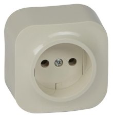 Розетка 2К Legrand Quteo 16A 250V б/з слоновая кость 782240
