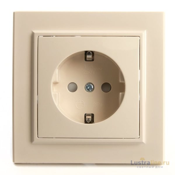 Розетка 1-местная Stekker PST16-9010-02 с защитной шторкой 39236