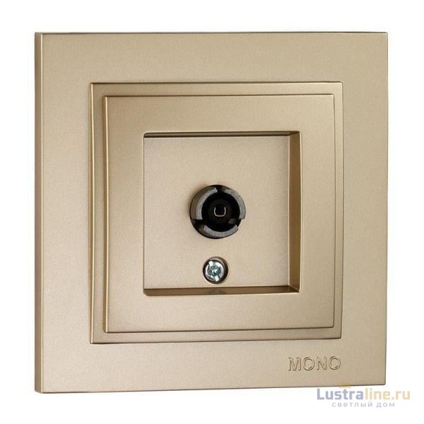 Розетка TV концевая с экраном Mono Electric Despina титан 102-222205-138