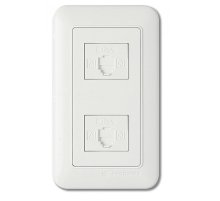 Розетка 2-местная телефонная SHIN DONG-A WST 1426 WH