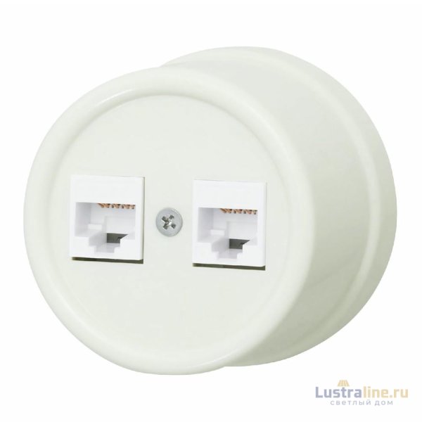Розетка RJ45 информационная двойная Bironi Лизетта B1-302-211