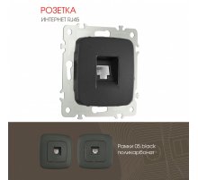 Розетка RJ45 Arte Milano 205.45-1.black