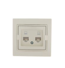 Розетка компьютерная двойная Lezard Mira 701-0303-141