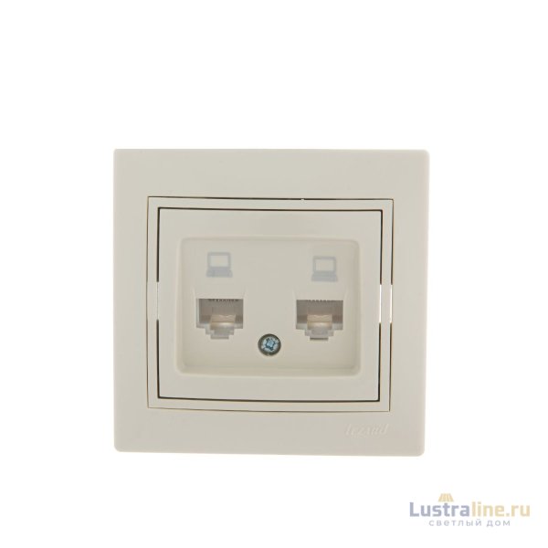 Розетка компьютерная двойная Lezard Mira 701-0303-141