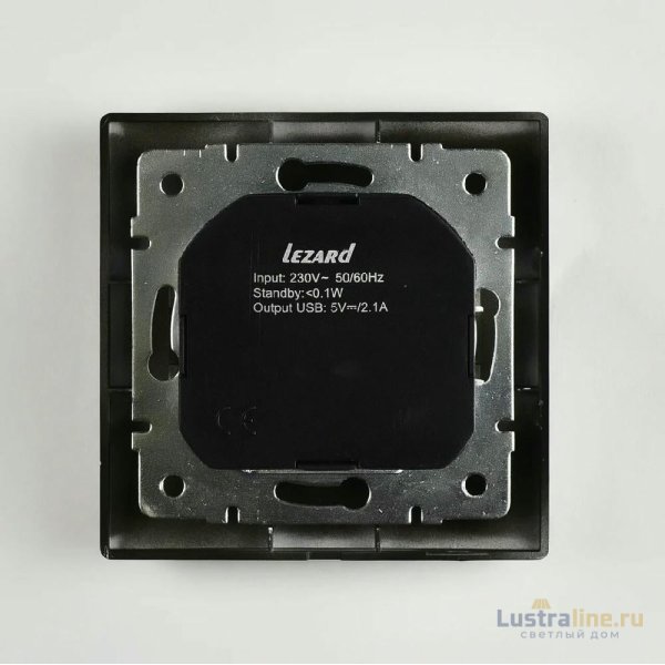Розетка с/з + USB Lezard Karina 707-4288-181