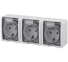 Розетка ЭРА Эксперт 3х2P+E IP54 со шторками 16A 250V 11-2406-01 Б0020722