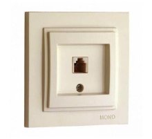 Розетка телефонная Rj45 Cat3 Mono Electric Despina крем 102-170005-124