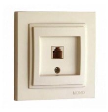 Розетка телефонная Rj45 Cat3 Mono Electric Despina крем 102-170005-124