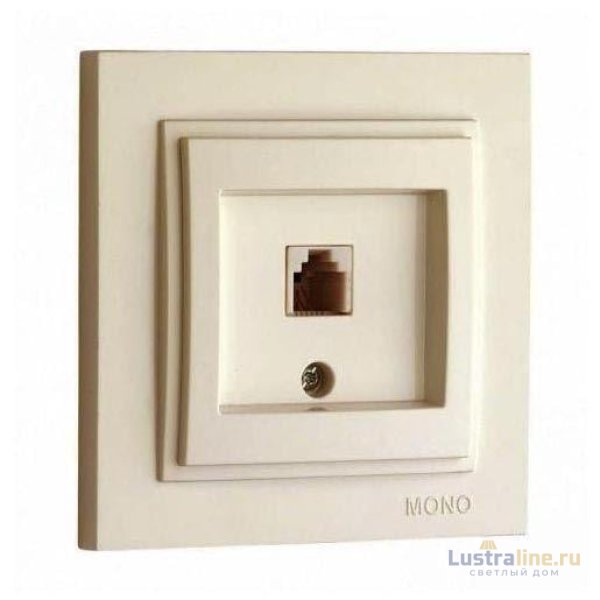 Розетка телефонная Rj45 Cat3 Mono Electric Despina крем 102-170005-124