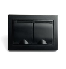 Розетка 2-местная с/з с крышкой Stekker Эрна PST16-9015-03 49138