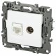 Розетка комбинированная RJ45+TV Эра 12-3110-01М Б0065691