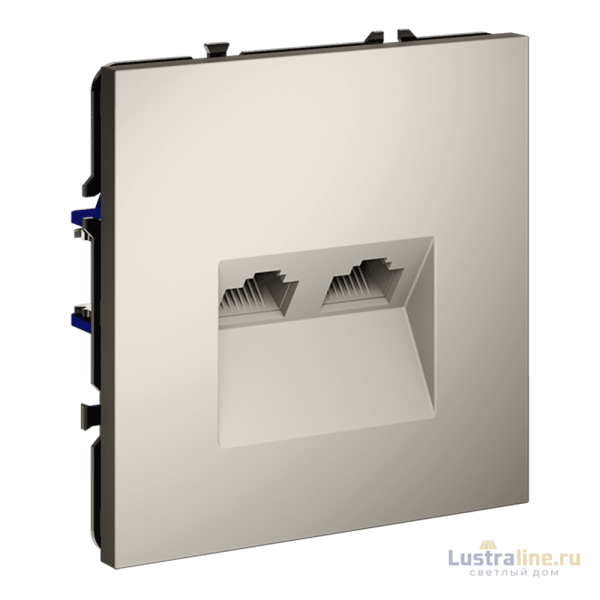 Розетка компьютерная двойная Voltum S70 VLS060203