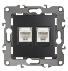 Розетка информационная двойная 2XRJ45 Эра 12-3108-05 Б0014733