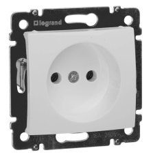 Розетка 2К Legrand Valena 16A 250V б/з винтовой зажим белая 774416