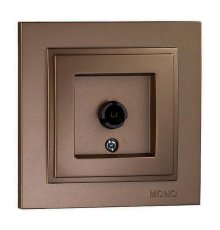 Розетка TV концевая с экраном Mono Electric Despina бронза 102-232305-138
