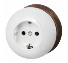 Розетка с заземляющим контактом Bironi Фаберже B2-101-010/18